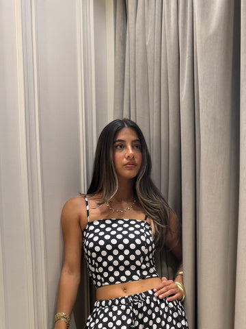 Polka Dot Satan Crop Top