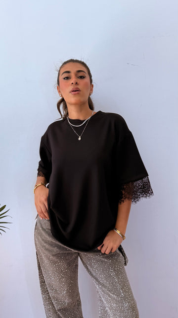 Lace Over Sized T-shirt