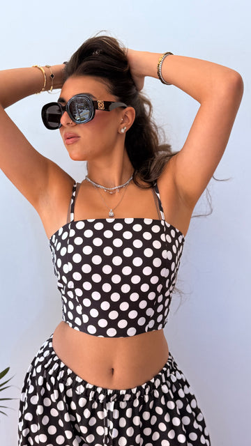 Polka Dot Satan Crop Top
