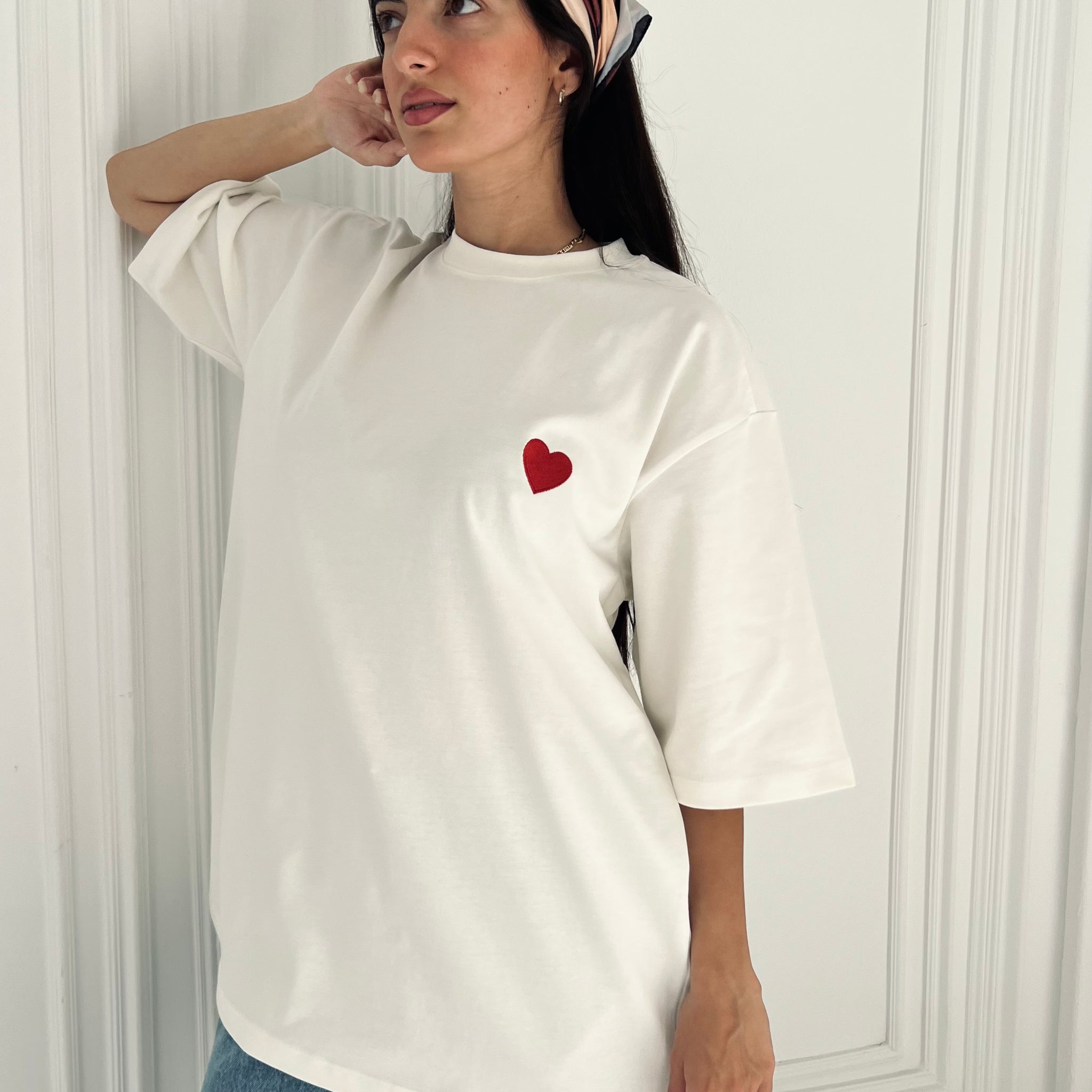I Heart You White Oversized Heart T-shirt