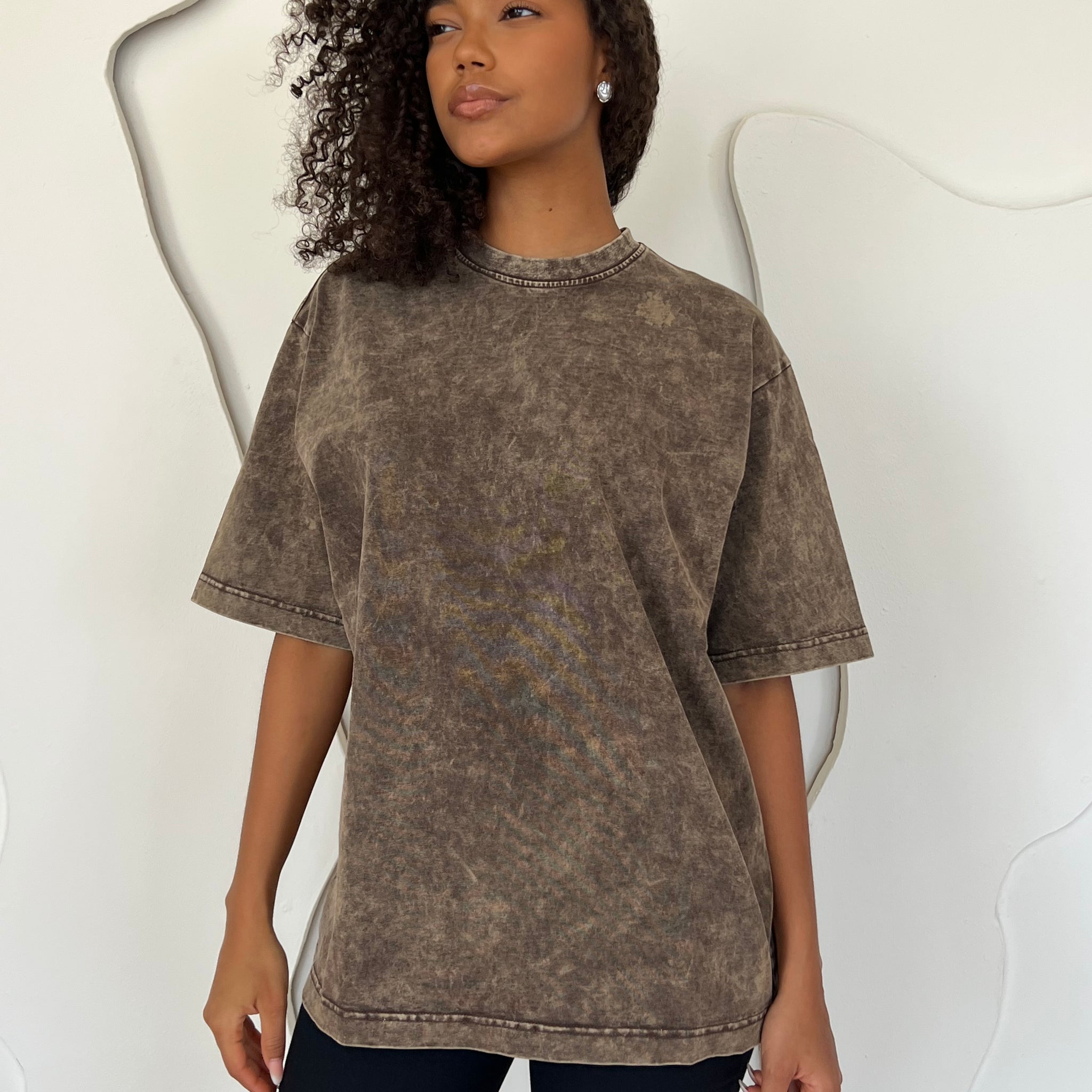 Dirty Chocolate Brown Oversized T-shirt