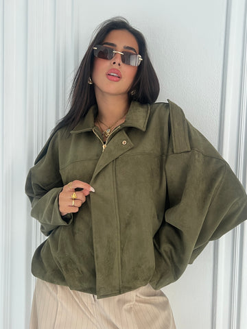 Seude jacket olive