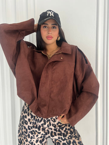 Seude jacket brown