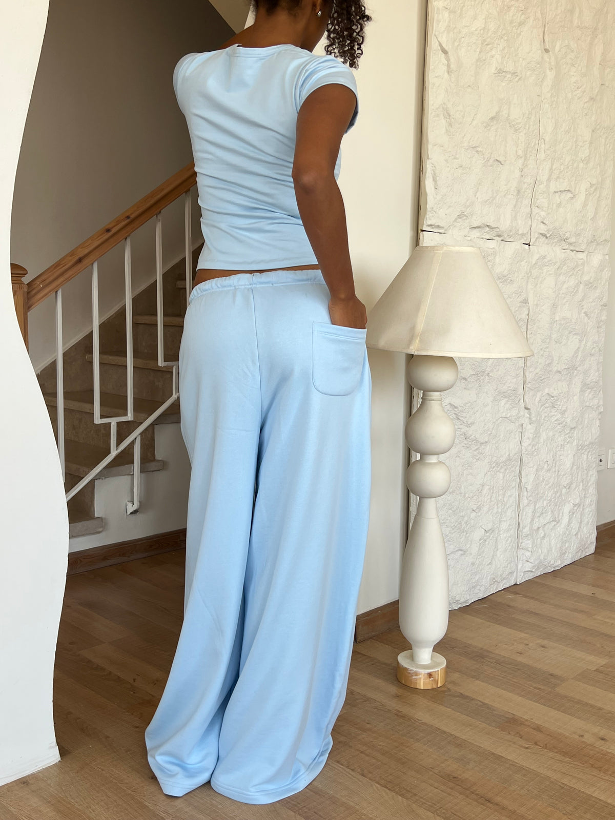 Cloudy baby blue sweat pants