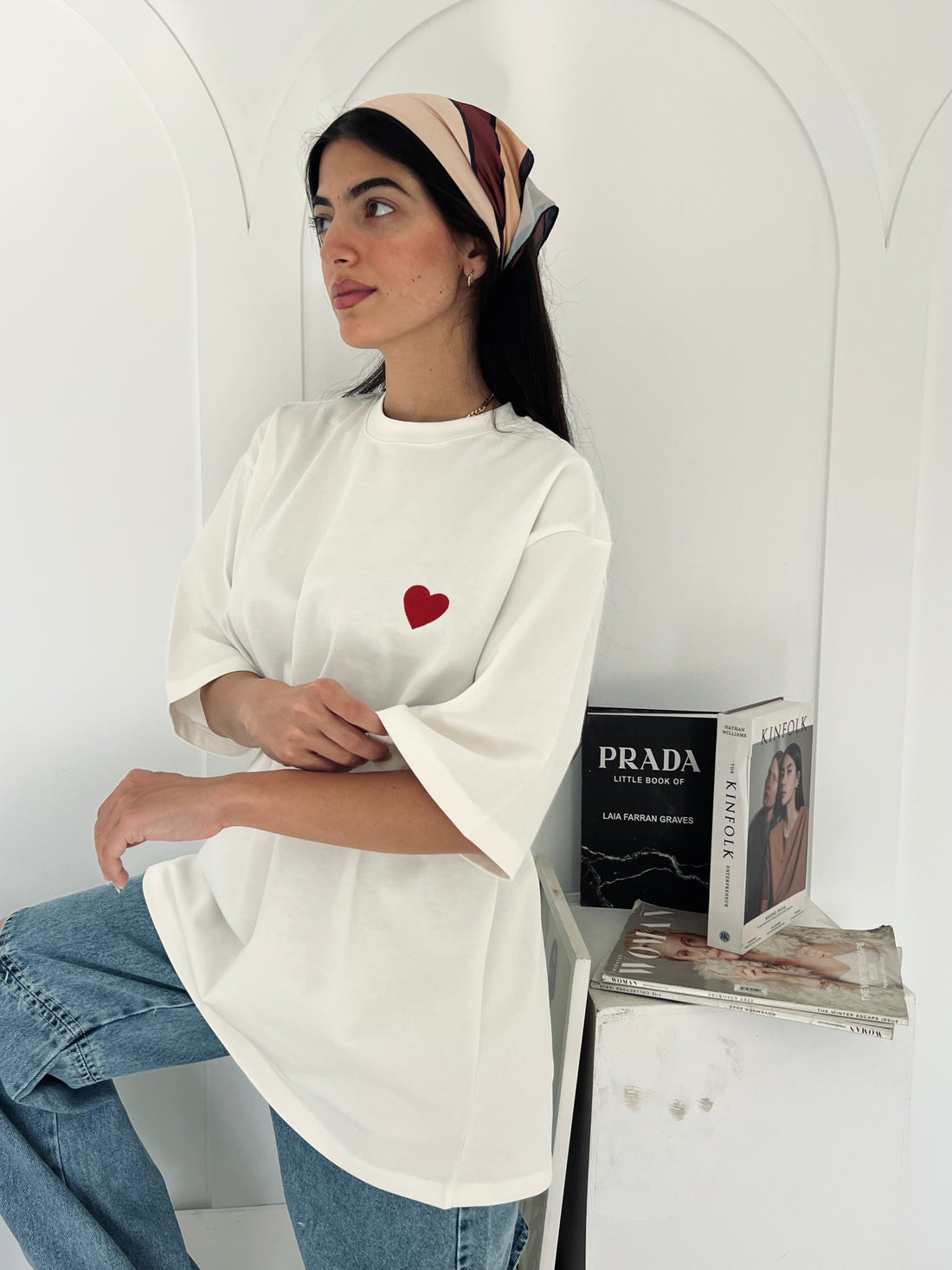 I Heart You White Oversized Heart T-shirt