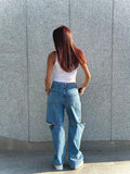 Cut out denim pants - MaisondeChris