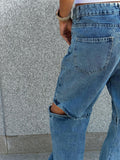 Cut out denim pants - MaisondeChris