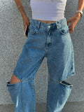 Cut out denim pants - MaisondeChris