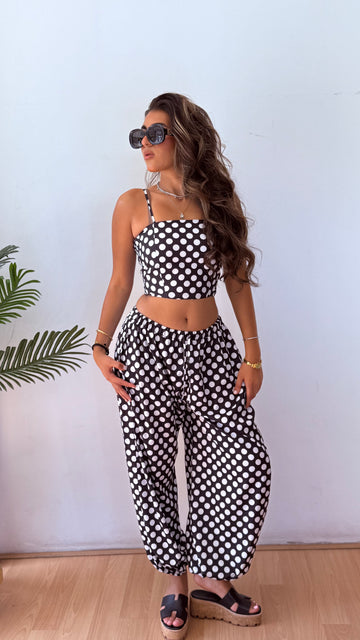Polka Dot Satan Ballon Pants