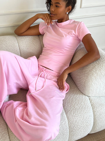 Dark sky pink oversized sweetpants