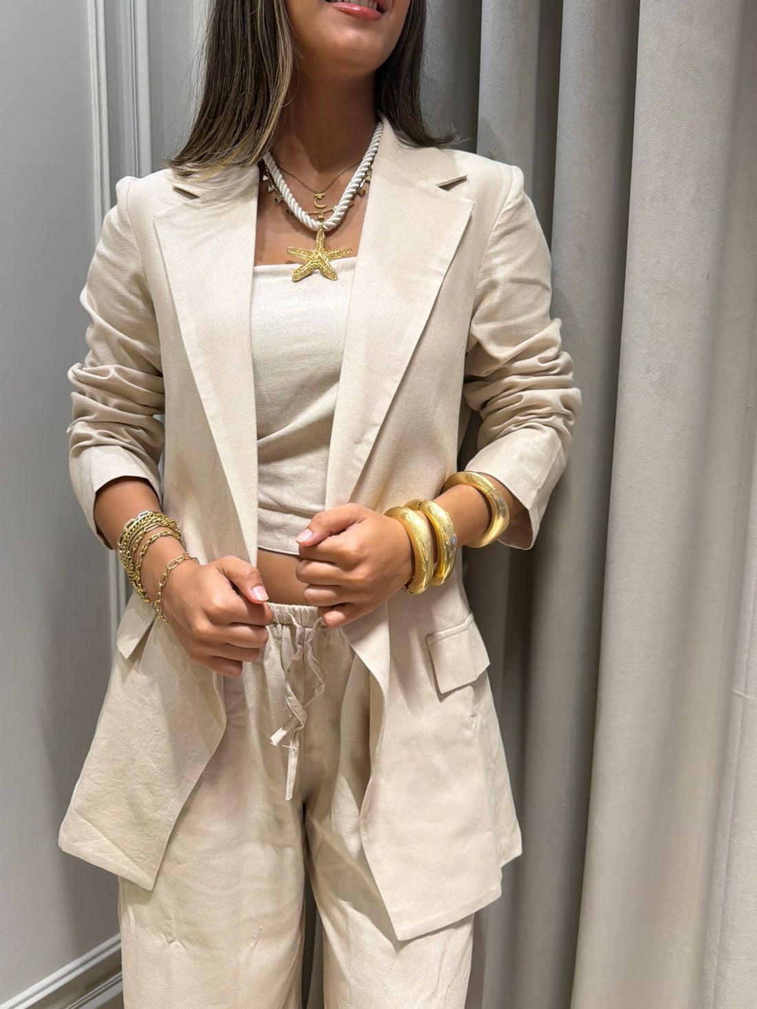 Linen jaida light blazer