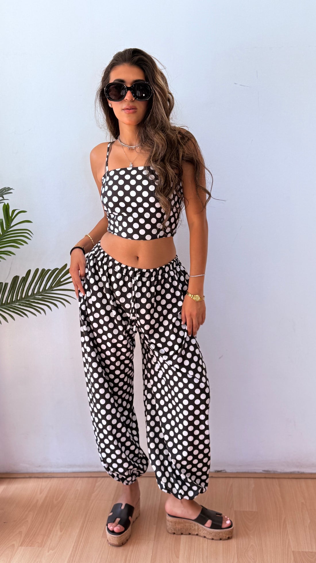 Polka Dot Satan Ballon Pants