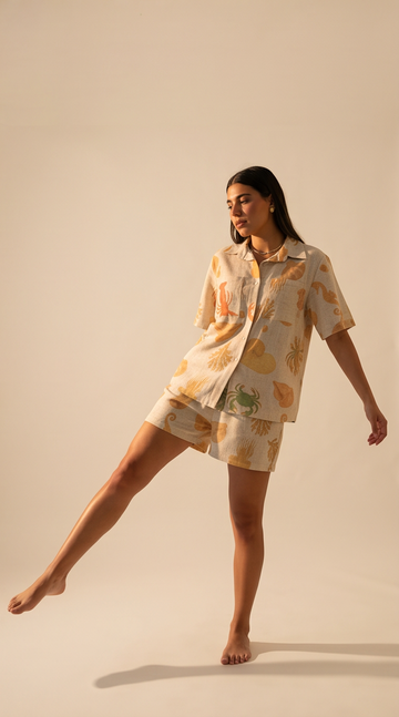 Sealife linen summer set