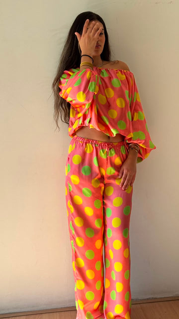 Pants polka dots satan