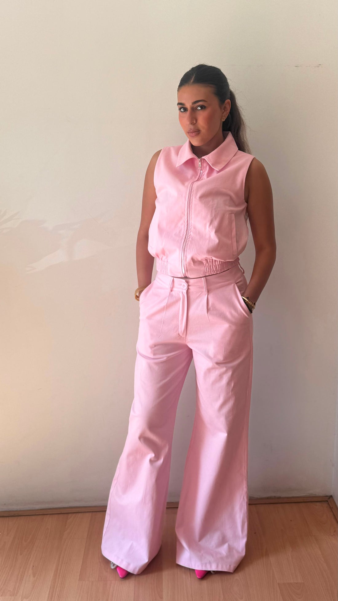Vest lily gabardine baby pink