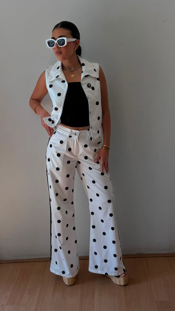 Pants lily gabardine polka dot