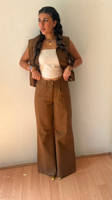 Pants lily gabardine brown