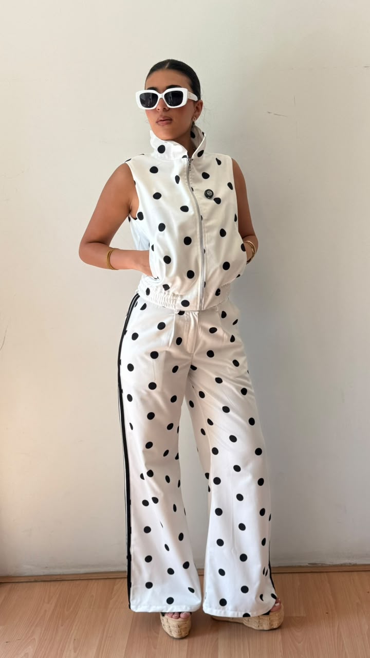 Vest lily gabardine polka dot