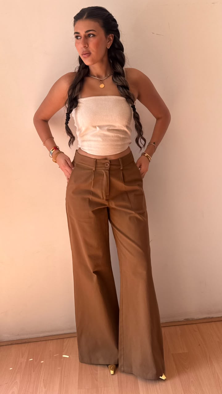 Pants lily gabardine brown