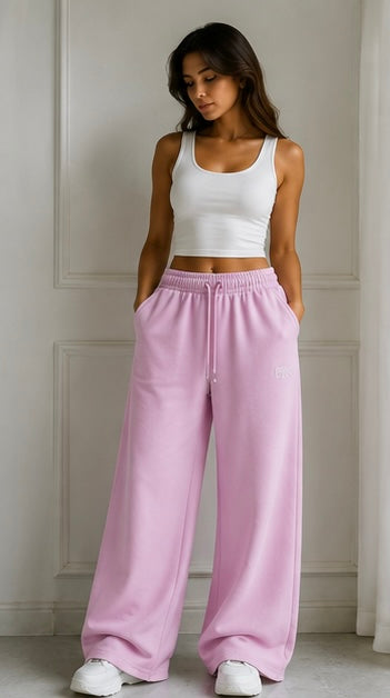 Cotton candy pink sweat pants