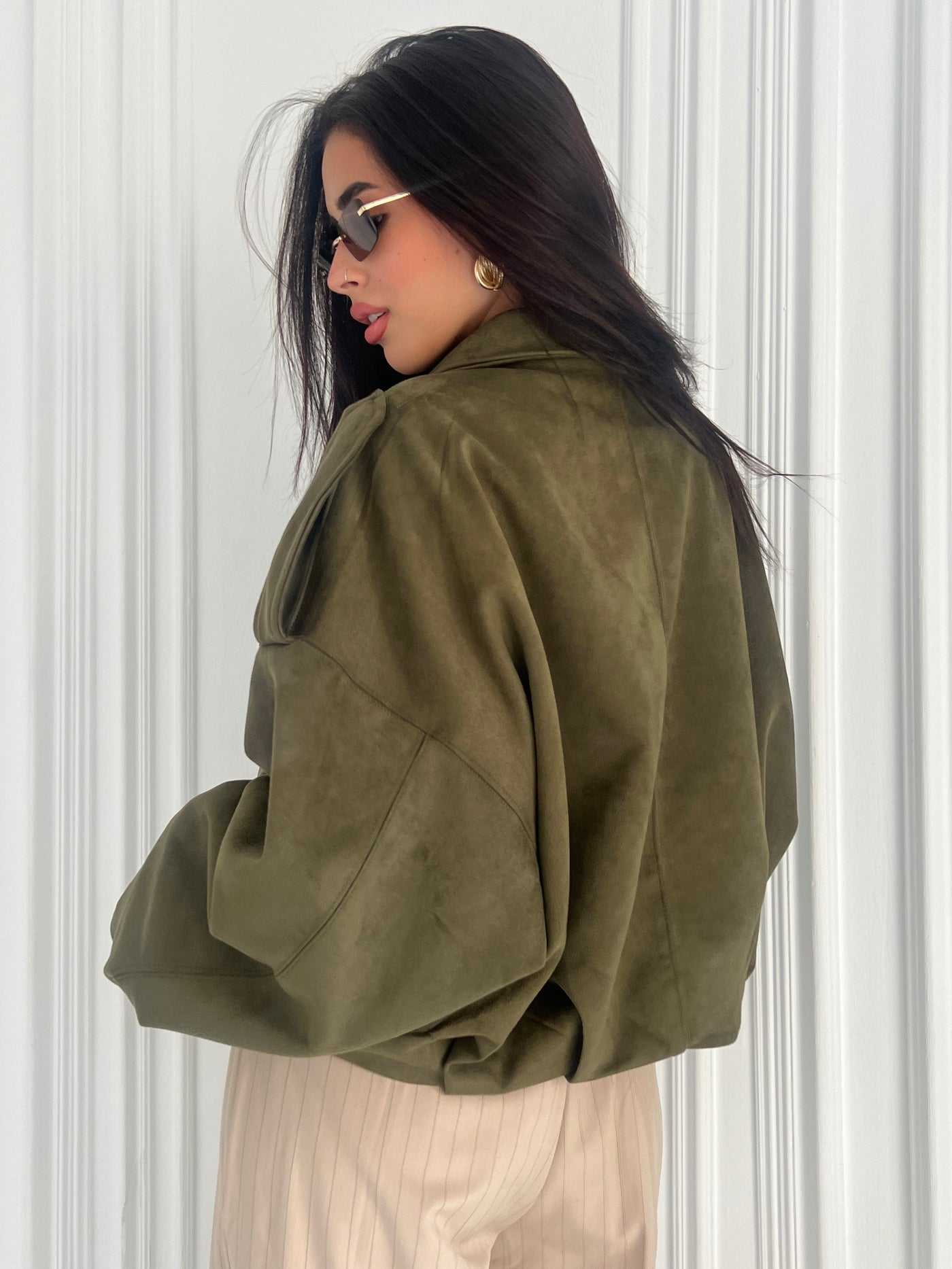 Seude jacket olive