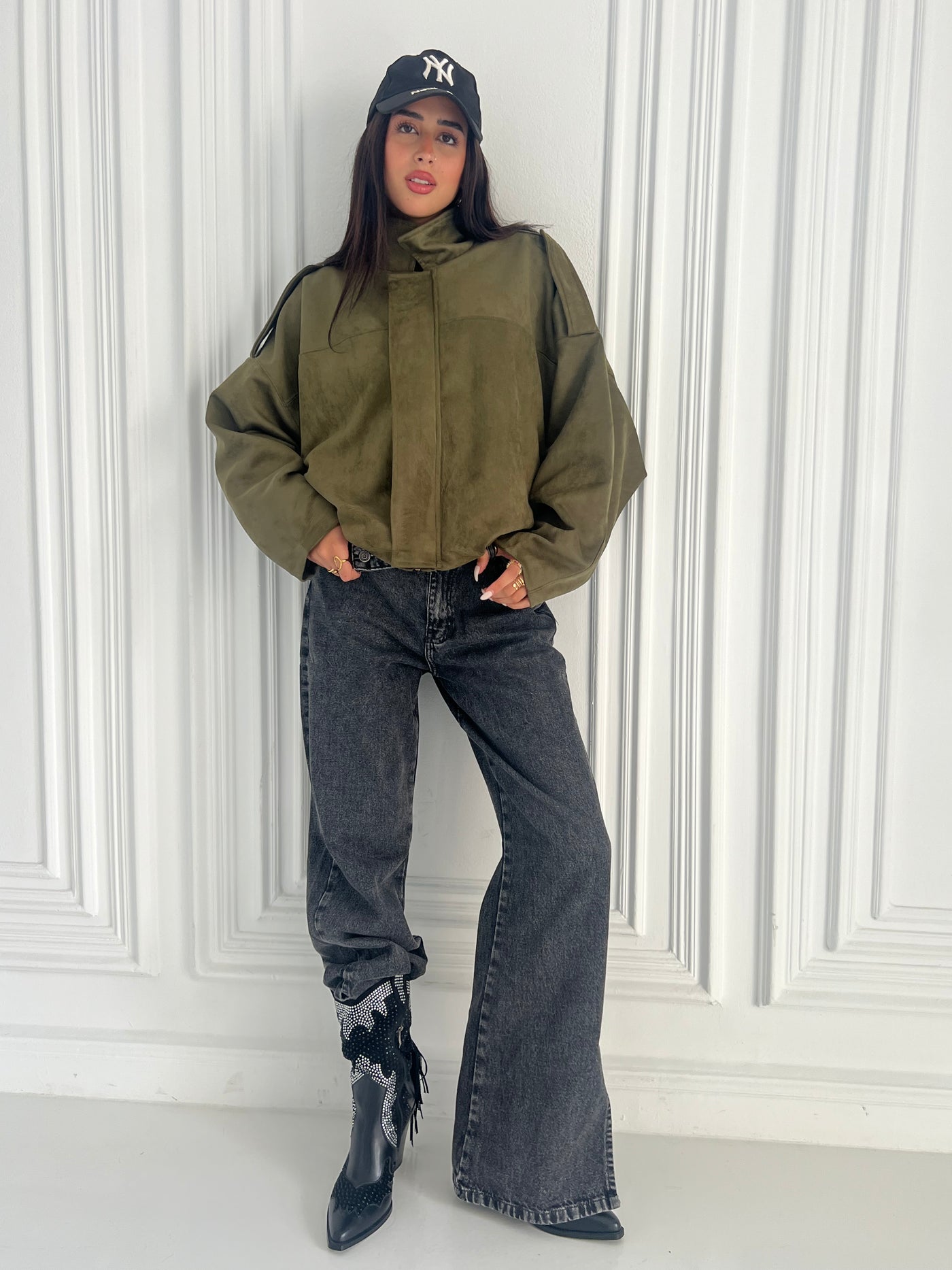 Seude jacket olive