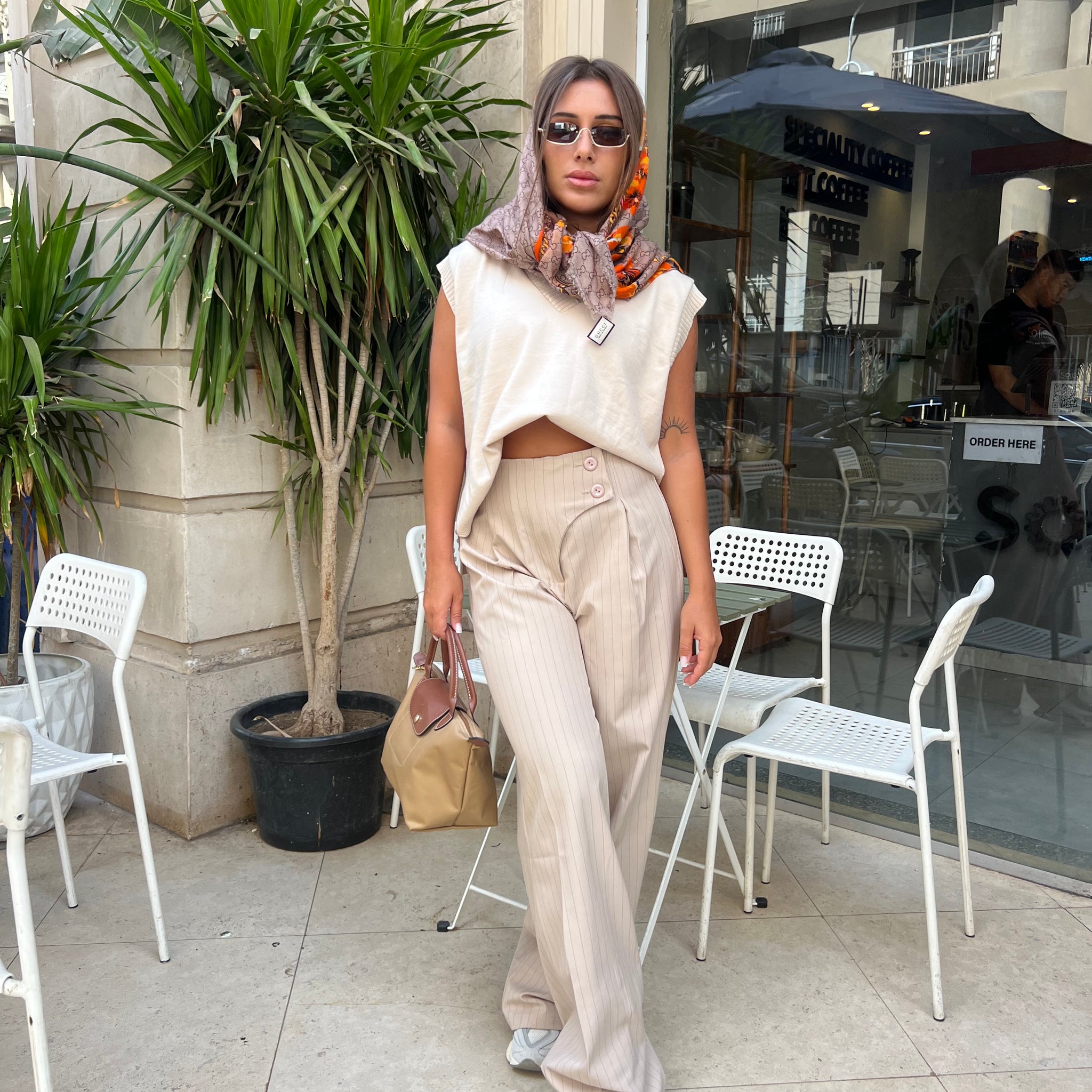 The prestige pants in light bejie