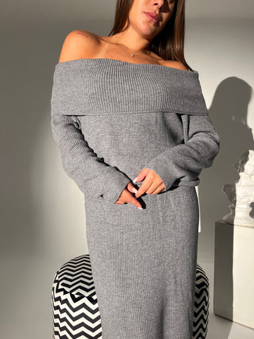 Skirt diva set in gray
