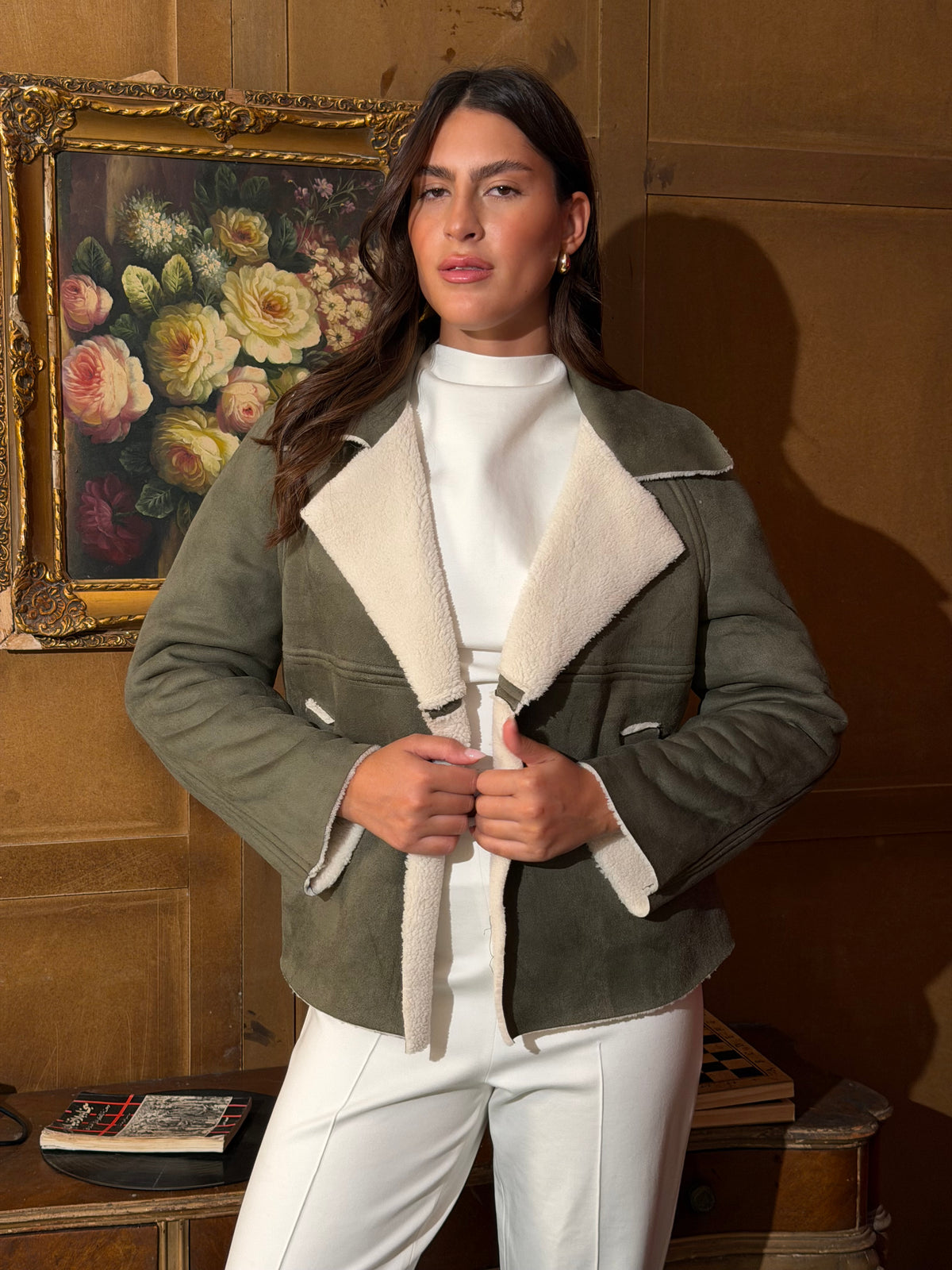 The Armchair Jacket in Olive - main view