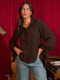 The Love Letter Blouse in Chocolate - main view