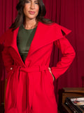 The Curtain Call Coat in Scarlet