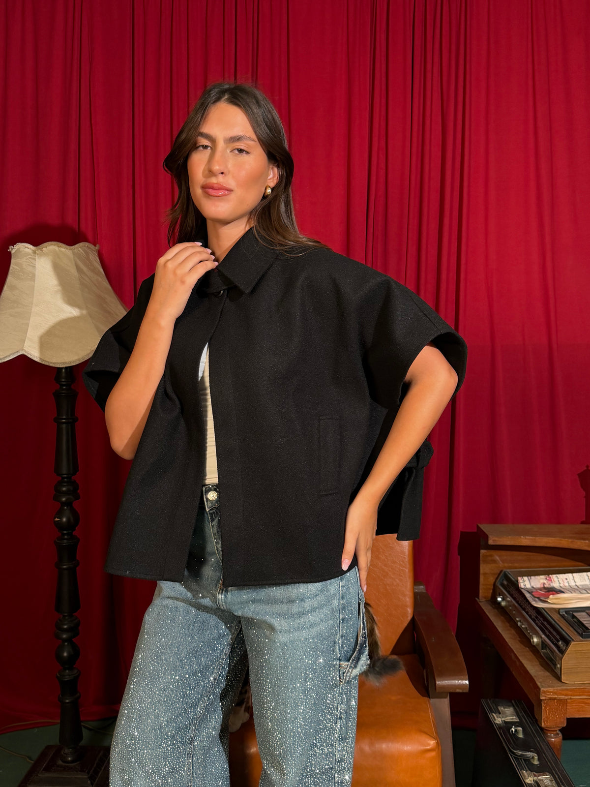 The Encore Cape in Black
