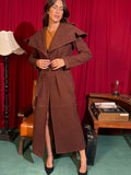 The Curtain Call Coat in Chocolate - main view