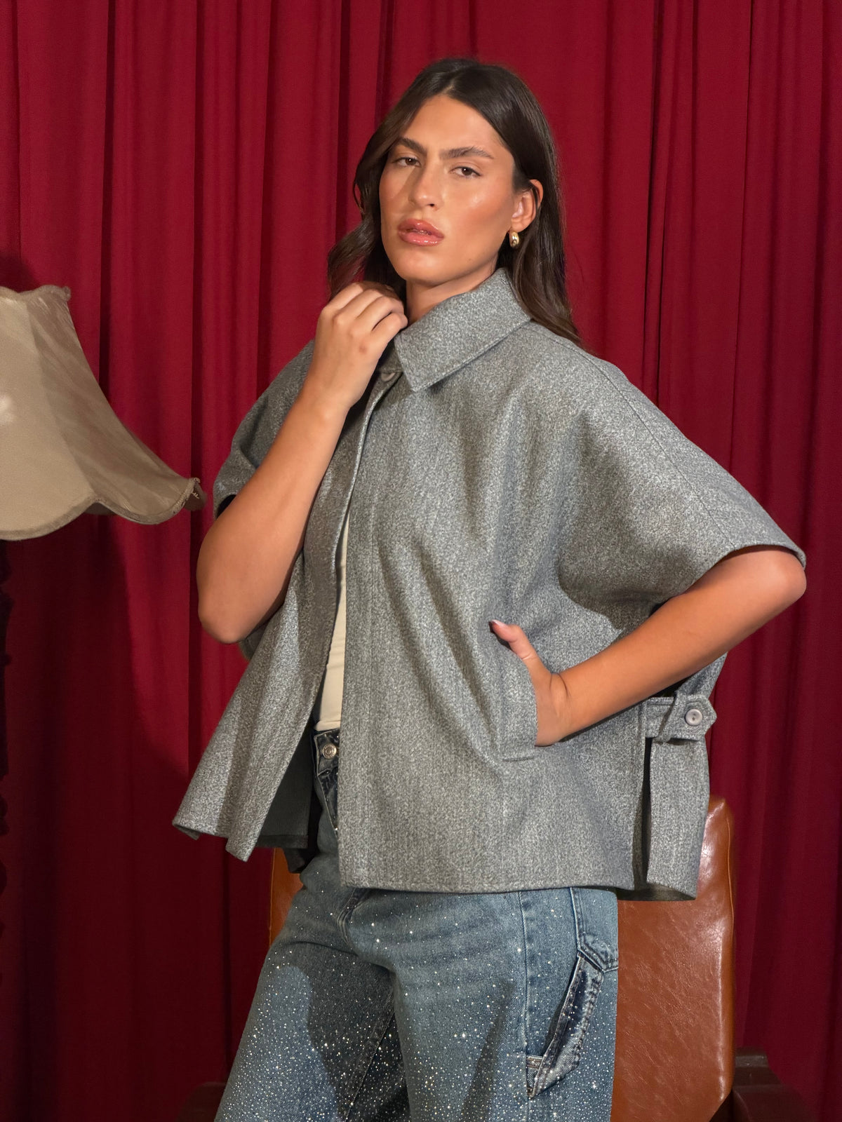 The Encore Cape in Grey
