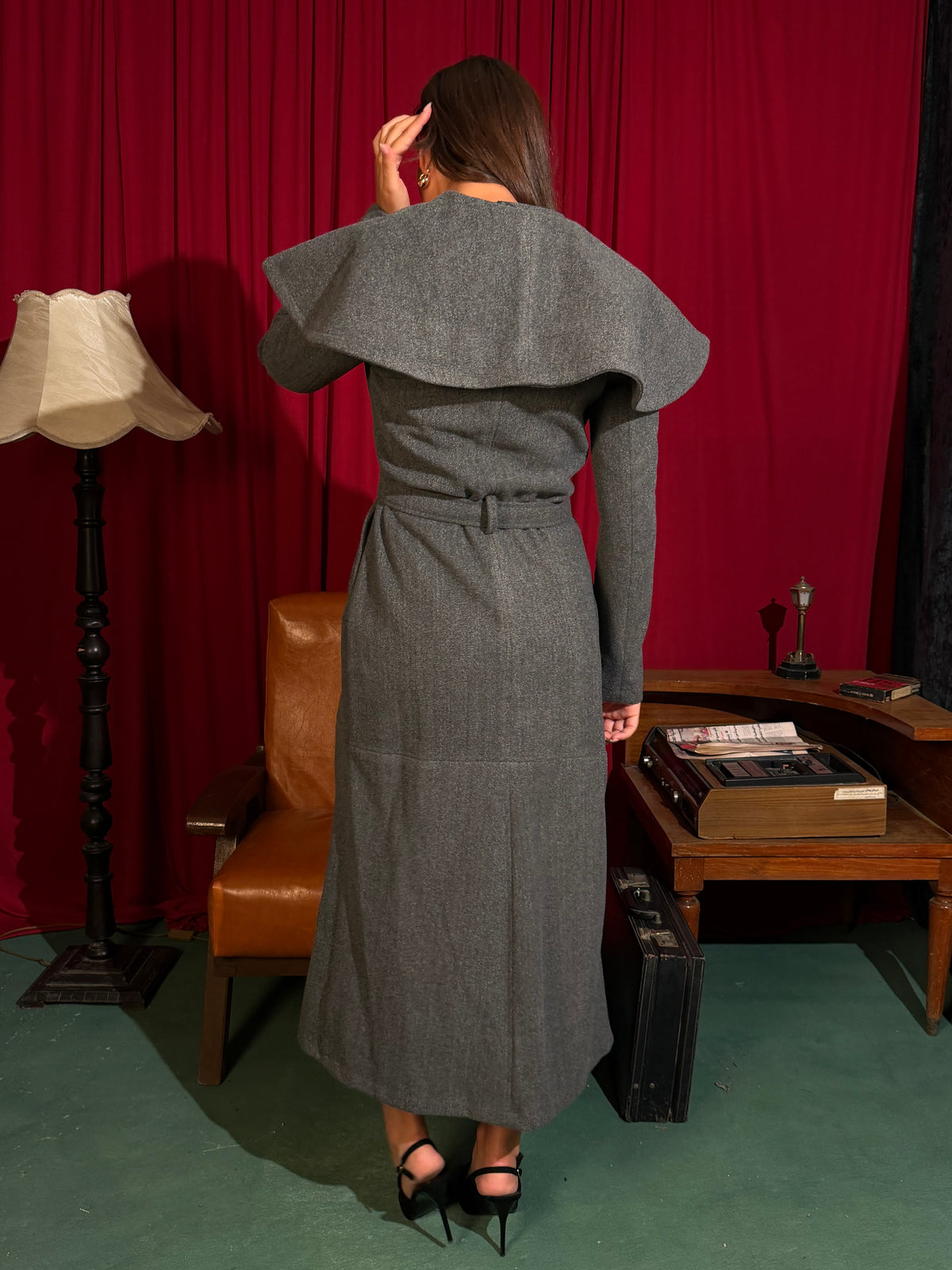 The Curtain Call Coat in Charcoal