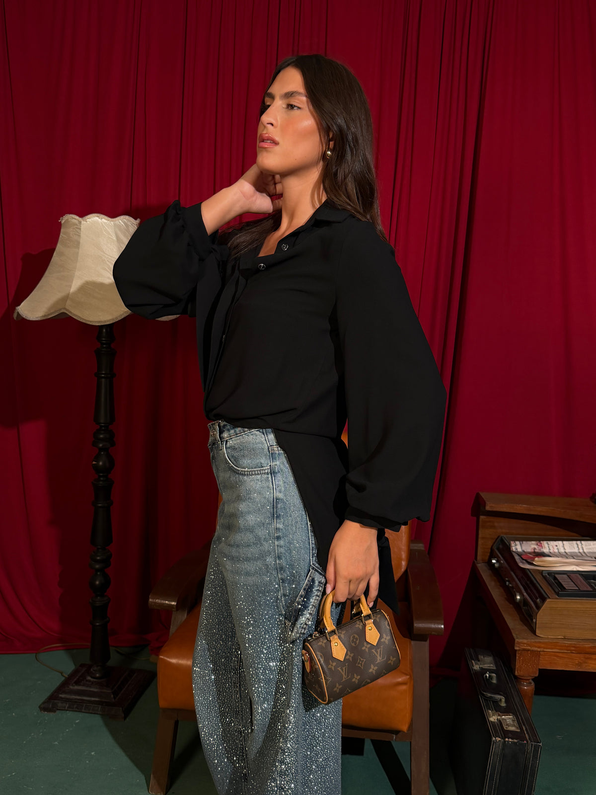 The Love Letter Blouse in Black
