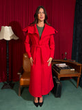 The Curtain Call Coat in Scarlet - main view