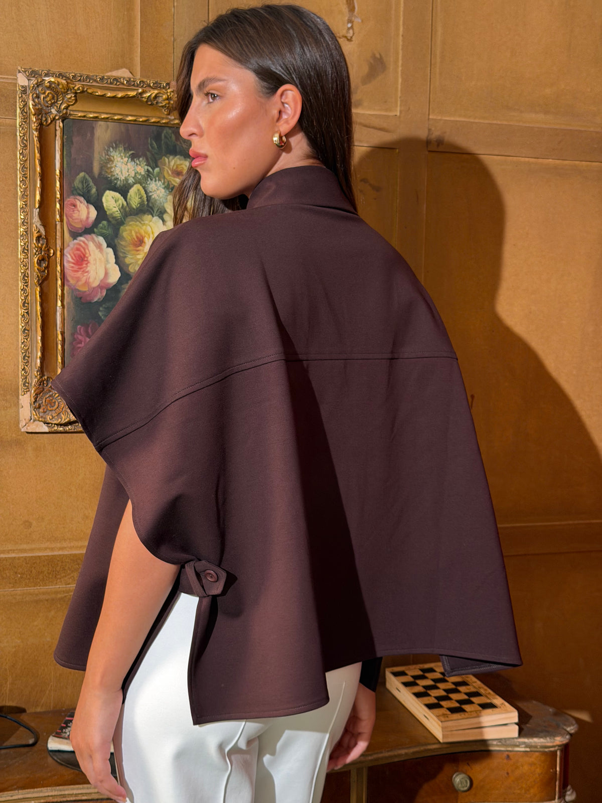 The Matinee Cape in Chocolate